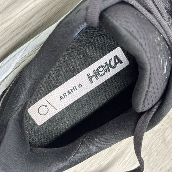 Hoka One One Arahi 6 Running Shoes Womens Sz 7 B Black Gray Athletic Sneakers LN - Picture 12 of 14